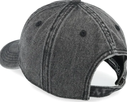 Online Delulu Pisces Snow Washed Black Denim Dad Cap -
