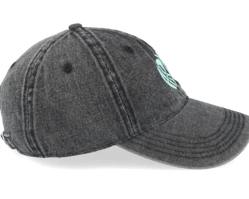 Online Delulu Pisces Snow Washed Black Denim Dad Cap -