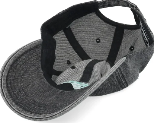 Online Delulu Pisces Snow Washed Black Denim Dad Cap -