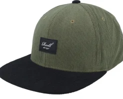 Snapback-Reell Pitchout Cap Moss /Black Corduroy Snapback - Green