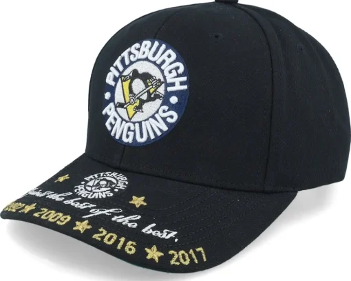 Adjustable-Mitchell & Ness Pittsburgh Penguins Against The Best Pro Vintage Adjustable - Black