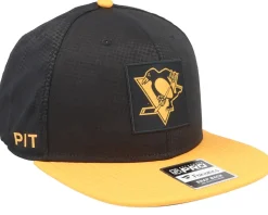 Snapback-Fanatics Pittsburgh Penguins Authentic Pro Game&Train /Gold Snapback - Black