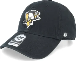 Outlet 47 Brand Pittsburgh Penguins Clean Up Black Adjustable -