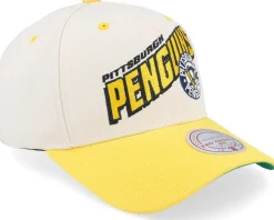 Adjustable-Mitchell & Ness Pittsburgh Penguins Retro Type Pro Off White/Yellow Adjustable - Beige