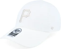 Dad Cap-47 Brand Pittsburgh Pirates Clean Up White Dad Cap -