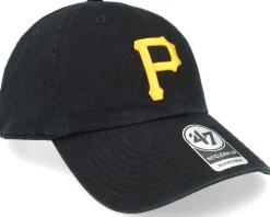 Dad Cap-47 Brand Pittsburgh Pirates MLB Team Colour Clean Up Black/Yellow Dad Cap -