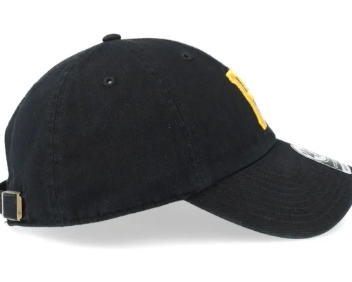 Dad Cap-47 Brand Pittsburgh Pirates MLB Team Colour Clean Up Black/Yellow Dad Cap -
