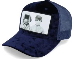 Velvet Caps-Calza Pennello Plague Velvet Navy A-frame Trucker -