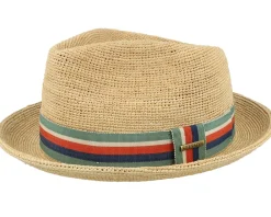 Straw Hat-Stetson Player Raffia Crochet Natural Straw Hat -