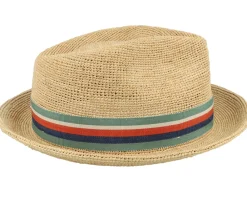 Straw Hat-Stetson Player Raffia Crochet Natural Straw Hat -