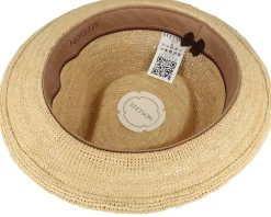 Straw Hat-Stetson Player Raffia Crochet Natural Straw Hat -