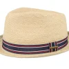 Straw Hat-Stetson Player Raffia Golf Beige Straw Hat -