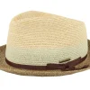 Straw Hat-Stetson Player Toyo Beige/Brown Straw Hat -