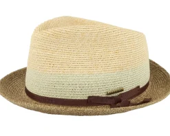 Straw Hat-Stetson Player Toyo Beige/Brown Straw Hat -
