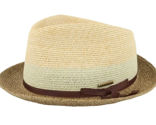 Straw Hat-Stetson Player Toyo Beige/Brown Straw Hat -