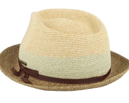 Straw Hat-Stetson Player Toyo Beige/Brown Straw Hat -
