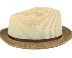 Straw Hat-Stetson Player Toyo Beige/Brown Straw Hat -