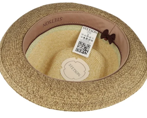 Straw Hat-Stetson Player Toyo Beige/Brown Straw Hat -