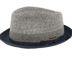 Straw Hat-Stetson Player Toyo Blue/Grey Straw Hat -