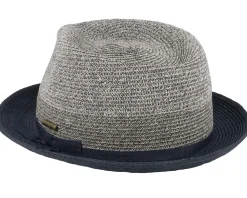 Straw Hat-Stetson Player Toyo Blue/Grey Straw Hat -