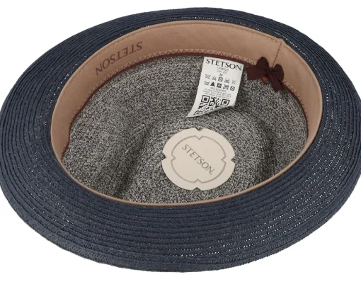 Straw Hat-Stetson Player Toyo Blue/Grey Straw Hat -
