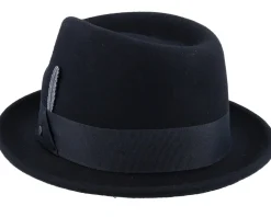 Fedora-Stetson Player Woolfelt 1 Black Fedora -