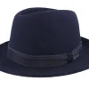 Fedora-Stetson Player Woolfelt Navy Fedora -