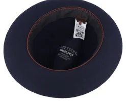 Fedora-Stetson Player Woolfelt Navy Fedora -