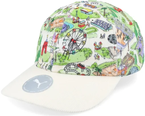 Dad Cap-Puma Players Edition Cap Frosted Ivory All Over Print Dad Cap -