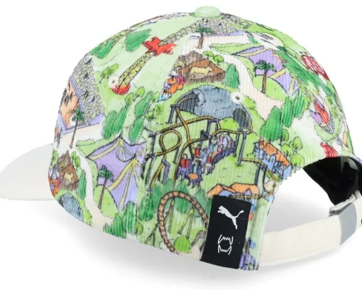Dad Cap-Puma Players Edition Cap Frosted Ivory All Over Print Dad Cap -