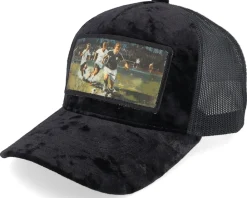 Trucker-Calza Pennello Playing Football Velvet A-Frame Trucker - Black