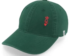 Fashion Iconic Poker Queen Crown Wai Washed Mom Cap - Green
