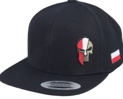 Snapback-Army Head Poland Army Skull Snapback - Black