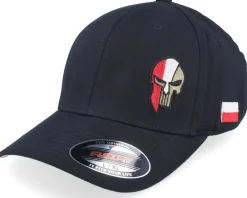 Flexfit-Army Head Poland Army Skull Wooly Combed Flexfit - Black