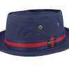 Pork Pie Hats-Stetson Pork Pie Co/Pes Blue Pork Pie -