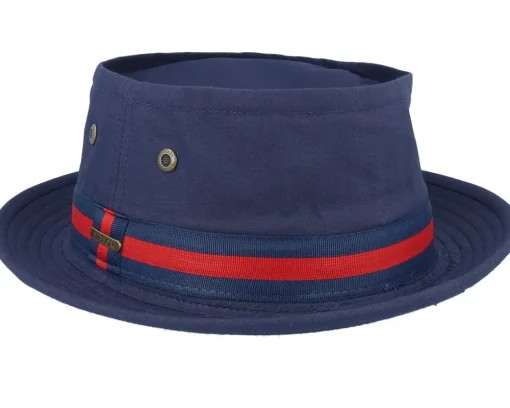 Pork Pie Hats-Stetson Pork Pie Co/Pes Blue Pork Pie -