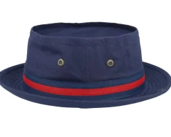 Pork Pie Hats-Stetson Pork Pie Co/Pes Blue Pork Pie -
