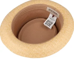 Pork Pie Hats-Stetson Pork Pie Toyo Natural Straw Hat -