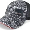 Motor-Porsche Motorsport Quoted All Over Print Black Trucker -