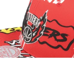 Sale Mitchell & Ness Portland Trail Blazers Sticker Pack Snapback - Red