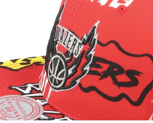 Sale Mitchell & Ness Portland Trail Blazers Sticker Pack Snapback - Red