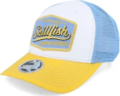 Trucker-Skillfish Premium Fishing White/Light Blue/Gold Trucker -