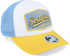 Trucker-Skillfish Premium Fishing White/Light Blue/Gold Trucker -