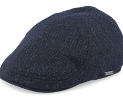 Flat Caps-Wigéns Pub Cap Navy Flat Cap - Blue