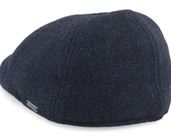 Flat Caps-Wigéns Pub Cap Navy Flat Cap - Blue