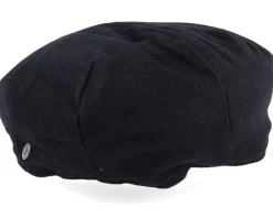 Outlet Jaxon & James Pure Wool Harlem Black Flat Cap -