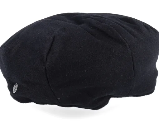 Outlet Jaxon & James Pure Wool Harlem Black Flat Cap -