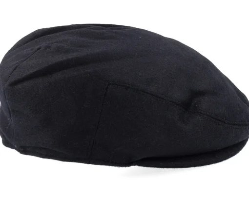 Outlet Jaxon & James Pure Wool Harlem Black Flat Cap -