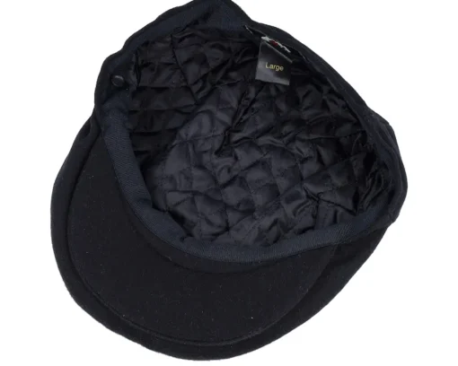 Outlet Jaxon & James Pure Wool Harlem Black Flat Cap -