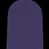 Long Beanies | Blank Beanies-Beechfield Purple Long Blank Beanie -